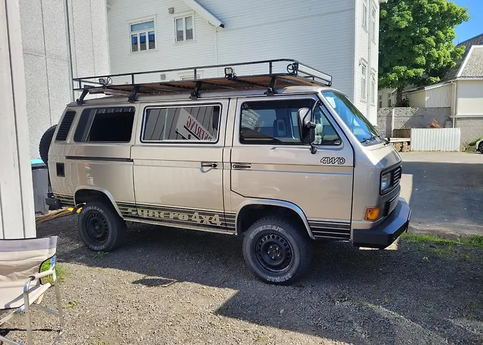 Sleep Inside A Classic Volkswagen Syncro Van In Central Svolvaer, Close To Public Showers And Toilets No Parking