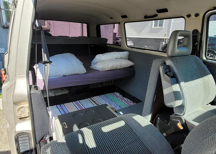 Sleep Inside A Classic Volkswagen Syncro Van In Central Svolvaer, Close To Public Showers And Toilets No Parking