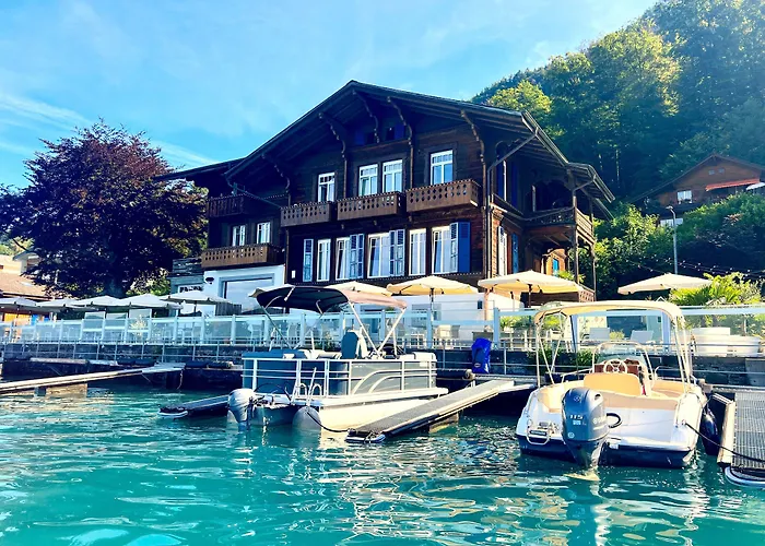 Boutique Hotel & Restaurant Niesenblick - Lakefront Rooms With Balcony On Lake Thun - Self Check In & Digitale Reception