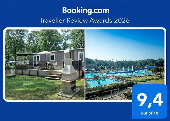 Luxe Chalet Voor Gezinnen In Familiepark Goolderheide Met Openlucht Zwembaden En Ruim Overdekt Terras 24M2