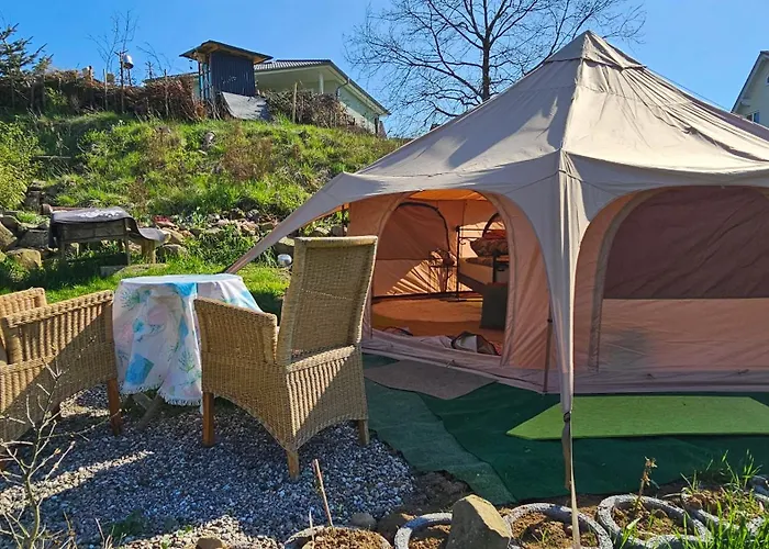 Beheizte Jurte Zelt Glamping Camping Winter Schlüchtern Hessen Main-Kinzig
