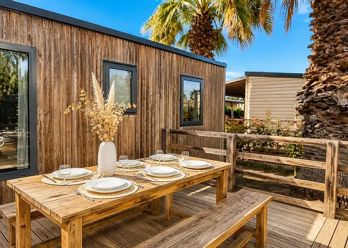 La Palmeraie Mobil Home 6 Personnes - Parc Aquatique - Plage A 200M - Camping 5 Etoiles Les Dunes