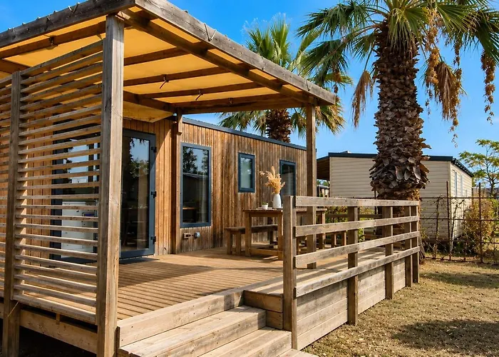 La Palmeraie Mobil Home 6 Personnes - Parc Aquatique - Plage A 200M - Camping 5 Etoiles Les Dunes