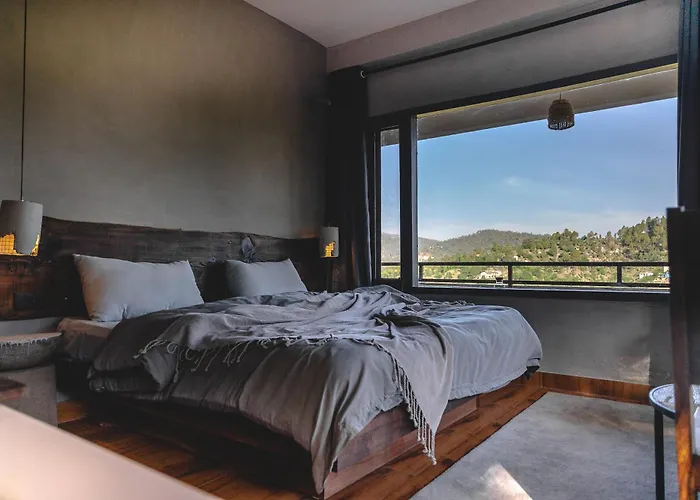Thhpsociety - Exstacy Stays & Cafe - Your Romantic & Cozy Getaway - Mountain View , Hot Tub , Parking - Mukteshwar