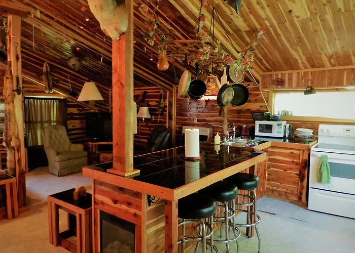 Cedar Cabin Located On A Buffalo Farm